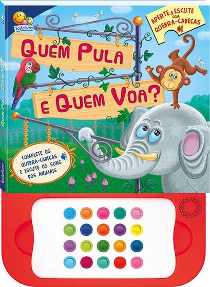 Livro - Aperte e Escute com quebra-cabeças: quem pula e quem voa? Menor preço em Livro - Aperte e Escute com quebra-cabeças: quem pula e quem voa?