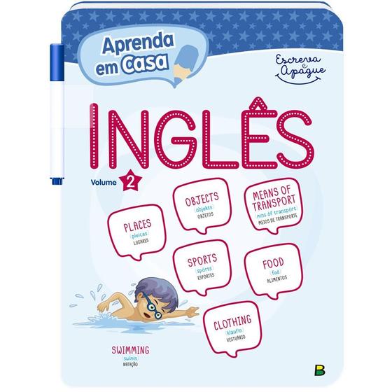 Imagem de Livro - Aprenda em Casa Escreva e Apague: Inglês V2