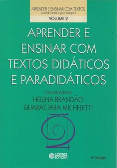 Imagem de Livro - Aprender e ensinar com textos didáticos e paradidáticos