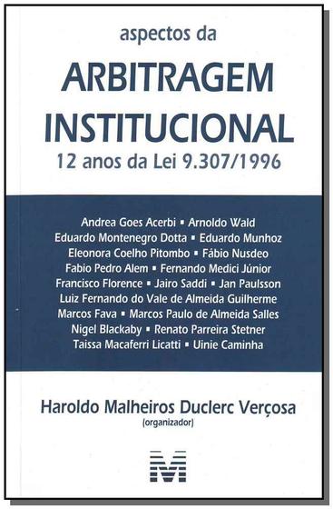 Imagem de Livro - Aspectos da arbitragem institucional - 1 ed./2008