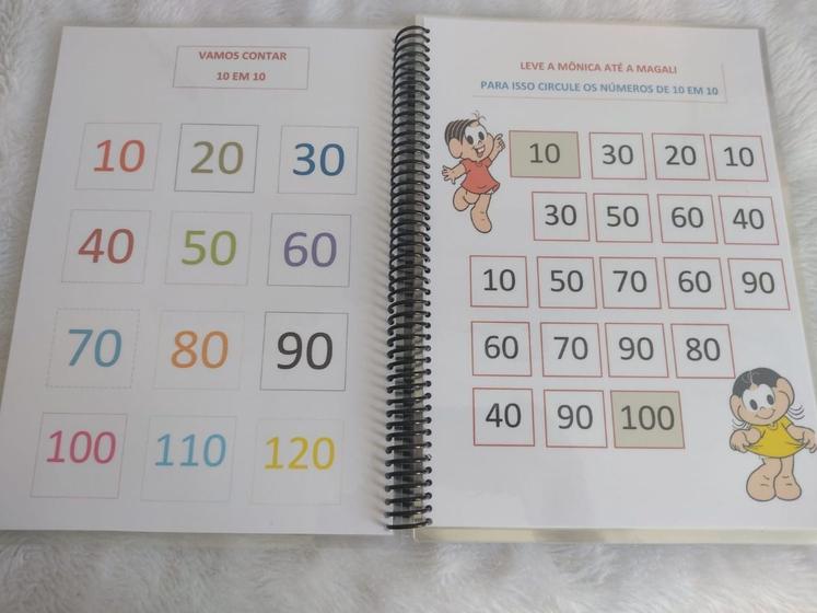 Imagem de Livro Atividades Matemáticas para Crianças Soma Subtração Números plastificado