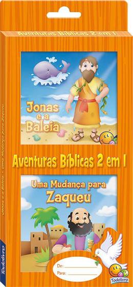 Imagem de Livro - Aventuras bíblicas 2 em 1: Jonas - uma mudança para Zaqueu