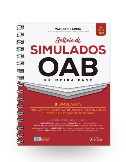 Imagem de Livro - BATERIA DE SIMULADOS OAB 1ª FASE - 2ª ED - 2021