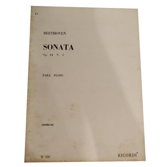 Imagem de Livro beethoven sonata op. 14 n. 2 para piano rev. casella