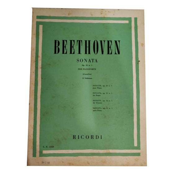 Imagem de Livro beethoven sonata op. 31 n. 1 per pianoforte 3 edizione rev. casella