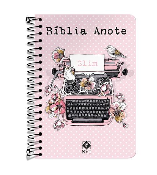 Imagem de Livro - Bíblia Anote NVT Slim espiral - Typo Rosa