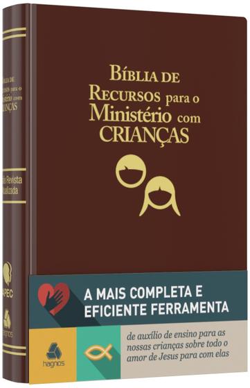 Imagem de Livro - Bíblia de recursos para o ministério com crianças - APEC - Luxo PU marrom