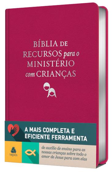 Imagem de Livro - Bíblia de recursos para o ministério com crianças - APEC - Luxo PU ROSA