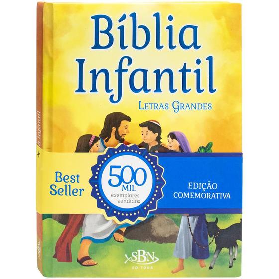 Imagem de Livro - Bíblia Infantil (Letras GRANDES) (Edição COMEMORATIVA)