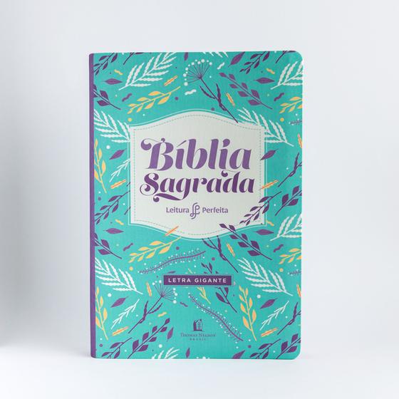 Imagem de Livro - Bíblia NVI, Couro Soft, Flores, Letra Gigante, Leitura Perfeita