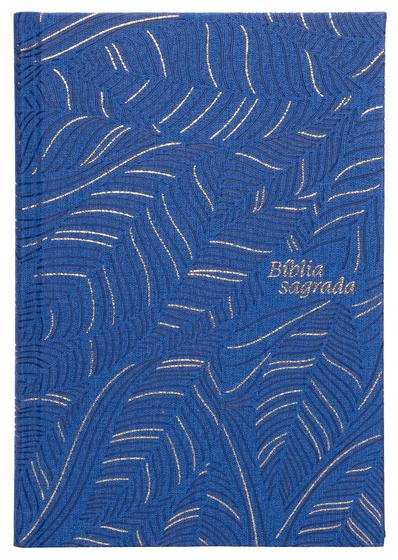 Imagem de Livro - Bíblia Slim NVI, Letra Grande, Couro-soft azul sobre capa dura, Abstrata