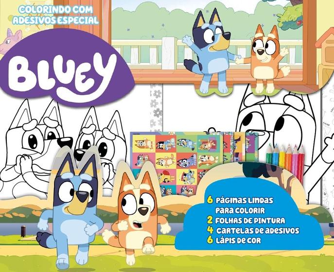 Imagem de Livro - Bluey Colorindo com Adesivos Especial