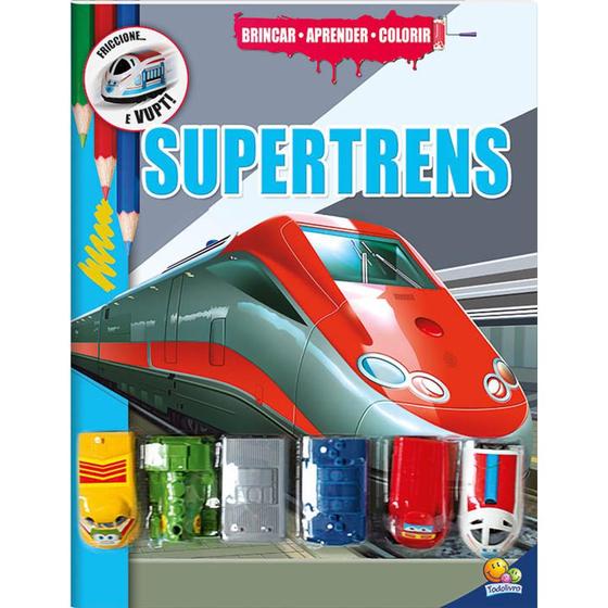 Livro - Brincar-aprender-colorir I: Supertrens Menor preço em Livro - Brincar-aprender-colorir I: Supertrens