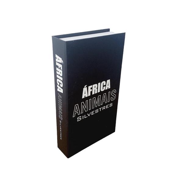 Imagem de Livro caixa p animais da áfrica preto e branco 23ax14l/cm