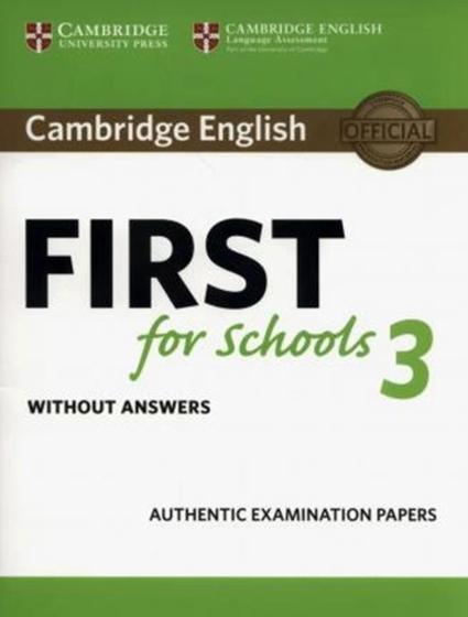 Imagem de Livro - Cambridge English First For Schools 3 Sb Without Answers