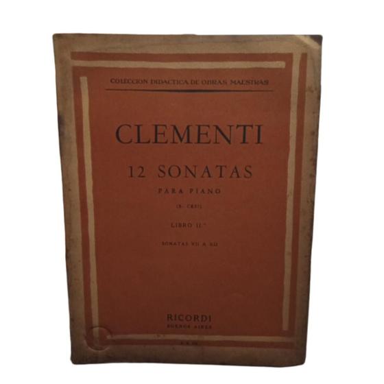 Imagem de Livro clementi 12 sonatas para piano libro 2 (estoque antigo