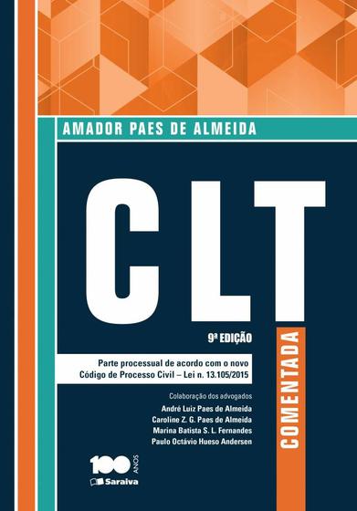 Imagem de Livro - CLT comentada: Legislação, doutrina e jurisprudência - 9ª edição de 2015