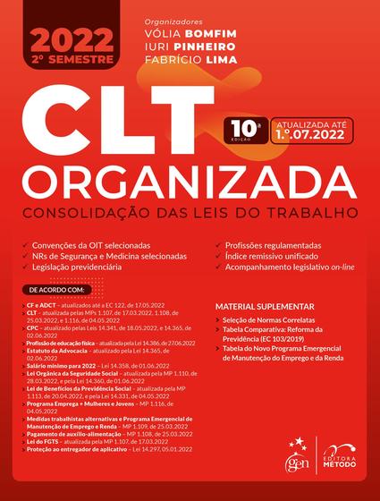 Imagem de Livro - CLT Organizada - Consolidação das Leis do Trabalho