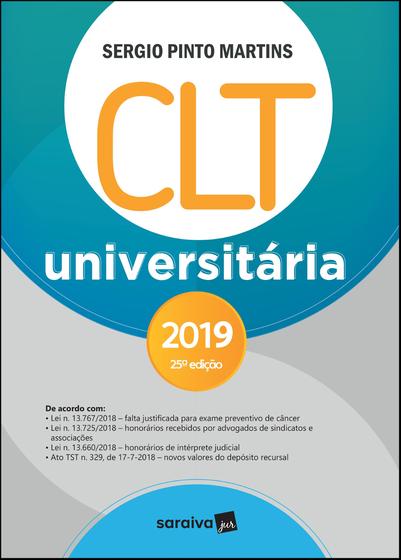 Imagem de Livro - CLT Universitária - 25ª edição de 2018