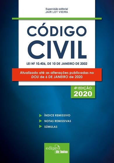 Imagem de Livro - Código Civil 2020 - Mini