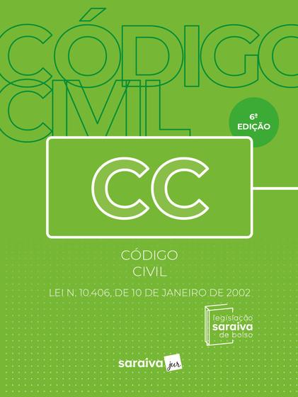 Imagem de Livro - Código Civil - Legislação Saraiva de Bolso - 6ª Edição 2024