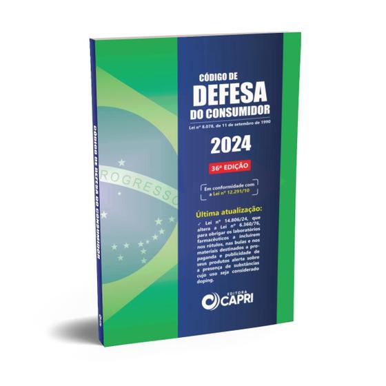 Imagem de Livro Código De Defesa Do Consumidor 2024 36 - Editora Capri