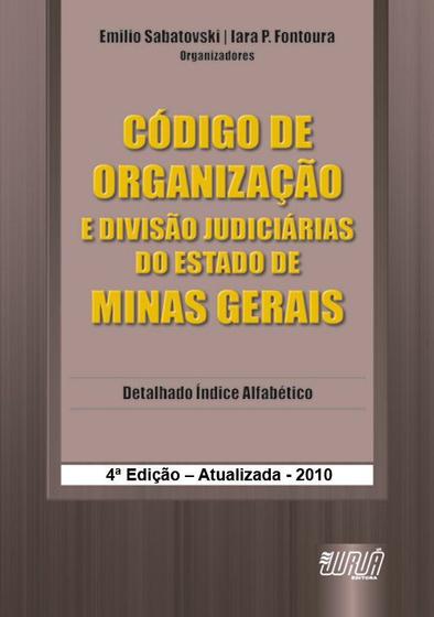Imagem de Livro - Código de Organização e Divisão Judiciárias do Estado de Minas Gerais