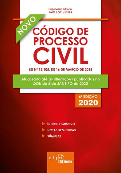 Imagem de Livro - Código de Processo Civil 2020 - Mini