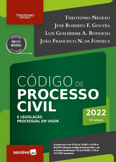 Imagem de Livro - Código de processo civil e legislação processual em vigor - 53ª edição 2022
