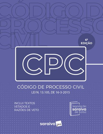 Imagem de Livro - Código De Processo Civil Mini - Legislação Saraiva De Bolso - 6 edição 2024