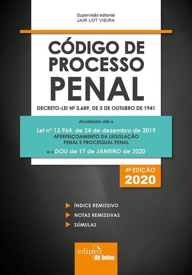 Imagem de Livro - Código de Processo Penal 2020 - Mini