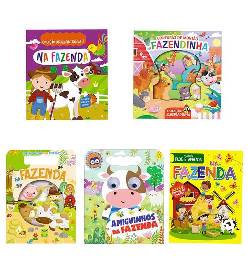 Imagem de Livro - Coleção Infantil Bichinhos da Fazenda - Kit com 5 Livrinhos