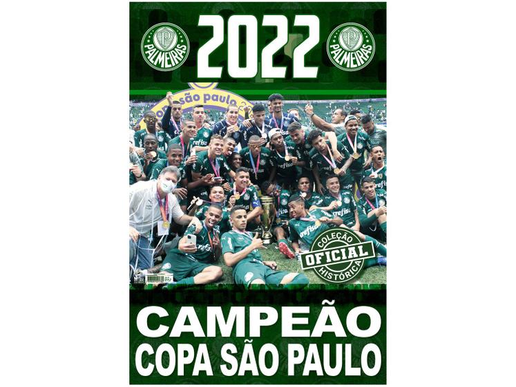 Imagem de Livro Coleção Oficial Histórica Palmeiras Pôster Taça São Paulo 2022