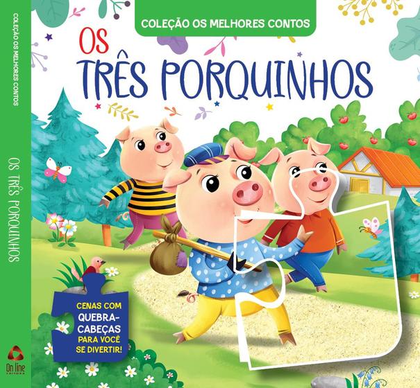 Imagem de Livro - Coleção Os Melhores Contos - Os Três Porquinhos | Livro Quebra-Cabeça