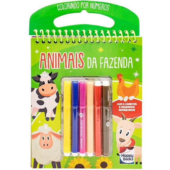 Imagem de Livro - Colorindo por Números: Animais da Fazenda