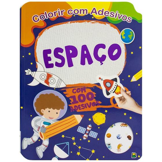 Imagem de Livro - Colorir com Adesivos: Espaço