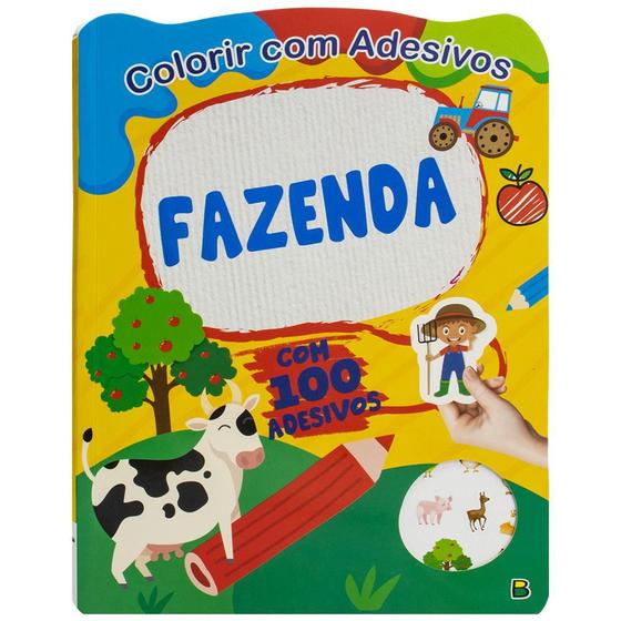 Imagem de Livro - Colorir com Adesivos: Fazenda