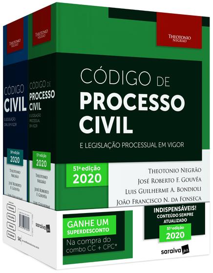 Imagem de Livro - Combo - Código Civil + Código De Processo Civil + Cinta - 12ª Edição 2020
