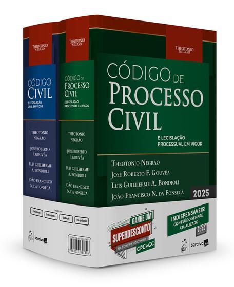 Livro Combo Código Civil e Processo Civil Legislação