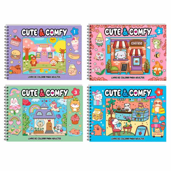 Imagem de Livro - Combo Cute & Comfy Super Extra Completo - Kit com 4 Livros - Capa Dura Holográfica