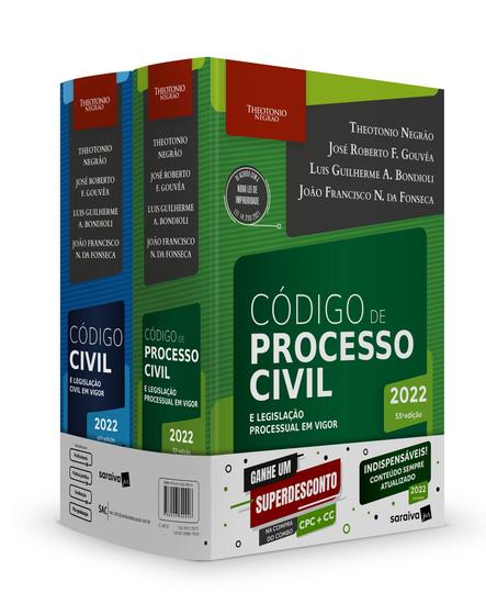 Imagem de Livro - Combo TN - Código Civil e Código Processo Civil - 14ª Edição 2022