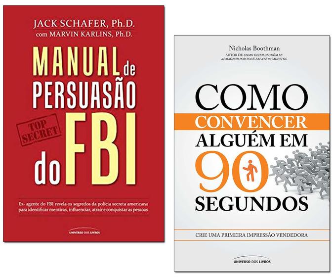 Imagem de Livro Como Convencer Alguem em 90s+ Manual Persuasão do FBI