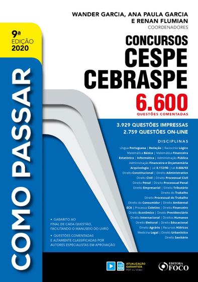Imagem de Livro - COMO PASSAR EM CONCURSOS CESPE / CEBRASPE - 6.600 QUESTÕES COMENTADAS