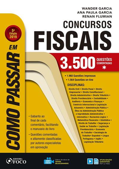 Imagem de Livro - Como passar em concursos fiscais - 5ª edição - 2019