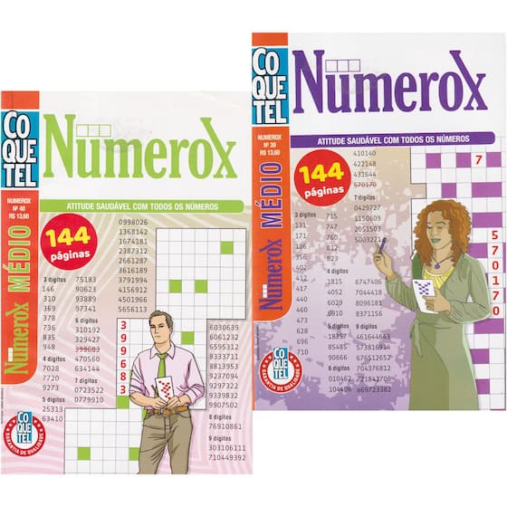 Livro Coquetel Numerox Passatempos Com Números Kit 2 Volumes - Livros ...