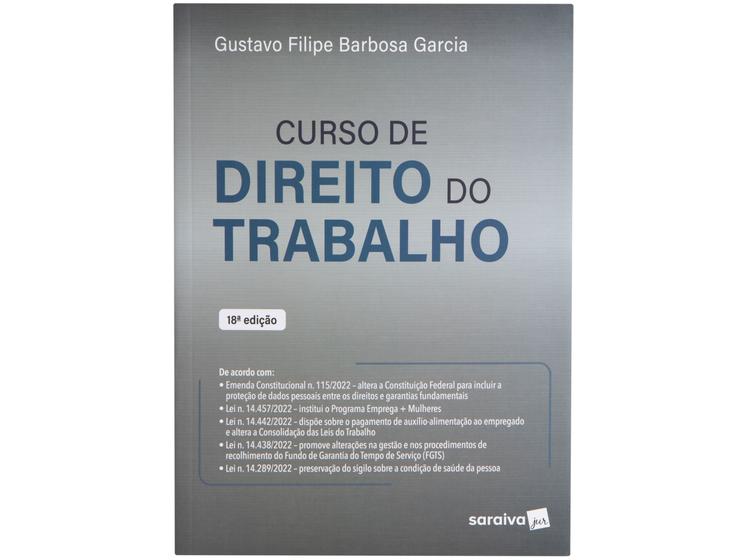 Imagem de Livro Curso de Direito Do Trabalho Gustavo Filipe Barbosa Garcia