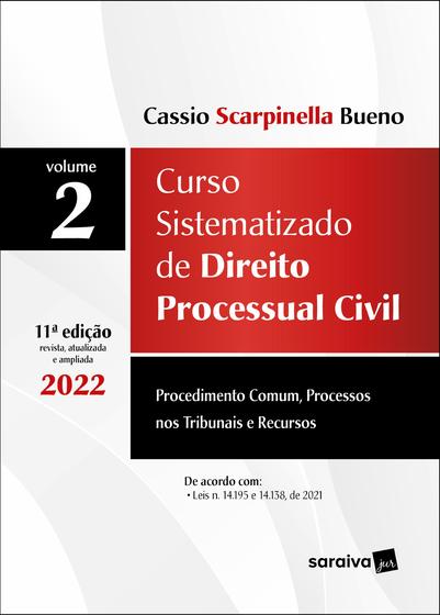Imagem de Livro - Curso Sistematizado de Direito Processual Civil - Vol 2 - 11ª edição 2022