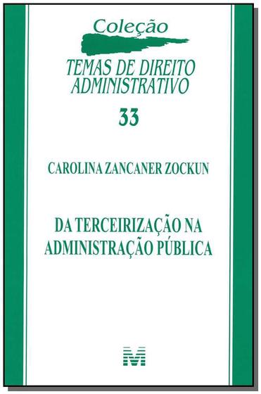 Imagem de Livro - Da terceirização na administração publica - 1 ed./2014