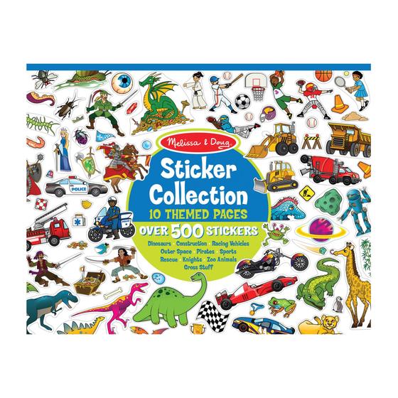 Imagem de Livro de Adesivos Melissa & Doug - Dinossauros e Veículos - Coleção