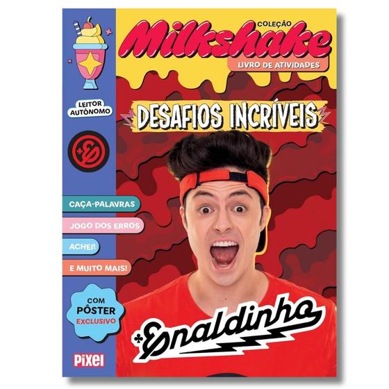 Imagem de Livro de Atividades Enaldinho: Desafios Incríveis + Pôster Exclusivo Coleção Milkshake  Editora Pixel